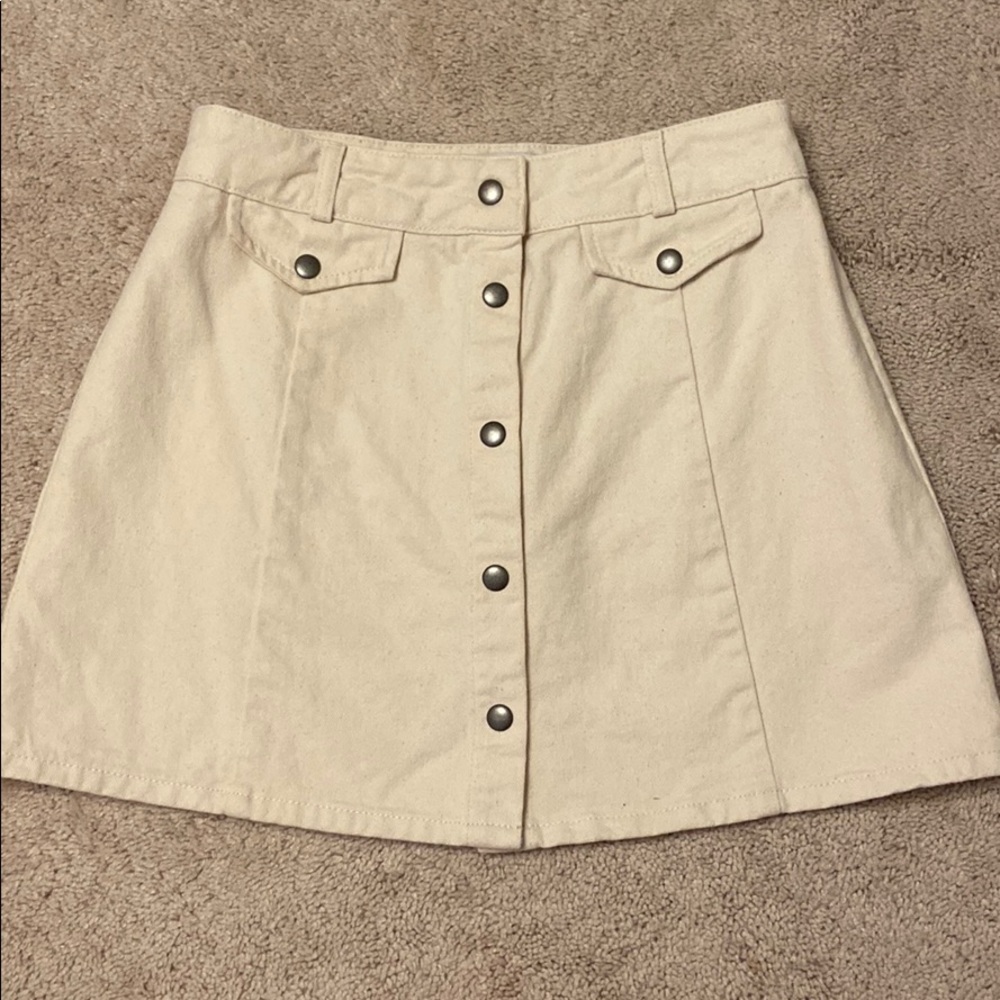 Urban Outfitters BDG Cream Mini Skirt
